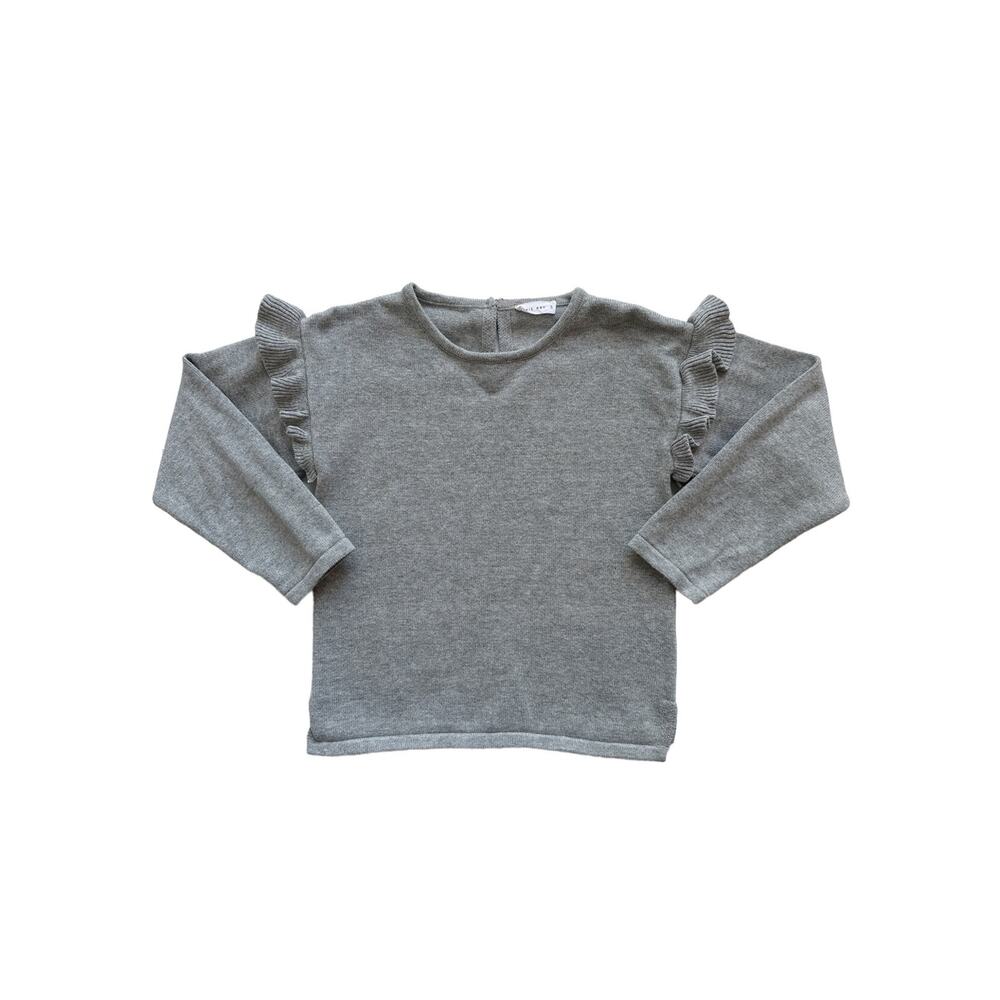 Jamie Kay Gray Ruffle Sweater Size 5y